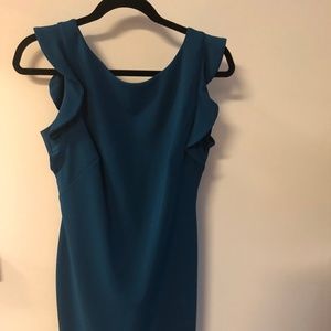 Calvin Klein - Size 6 Blue/Green Fitted Dress!